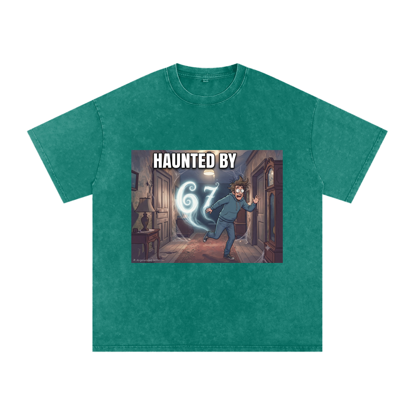 Snow Washed Oversized Cotton T-Shirt | HAUNTED BY 6 7