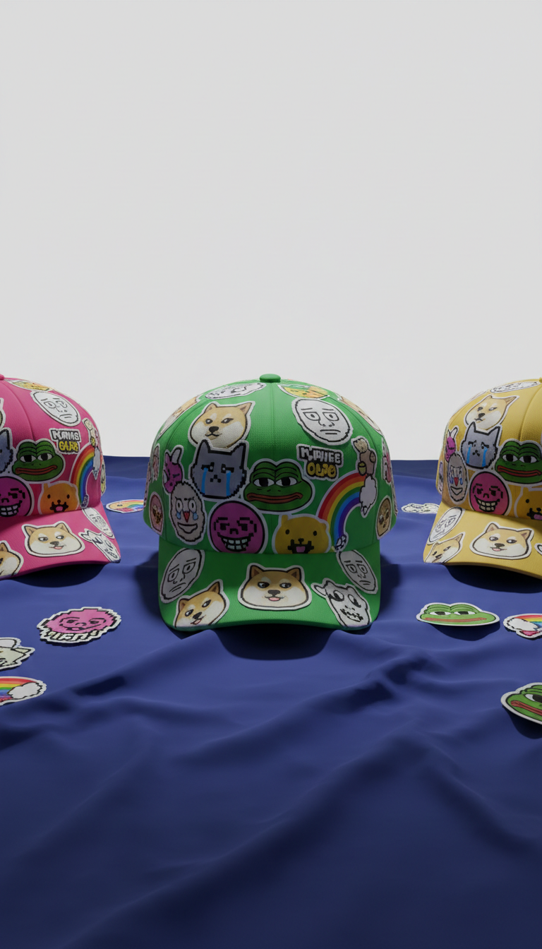 Screen Green oversized sticker bomb cap