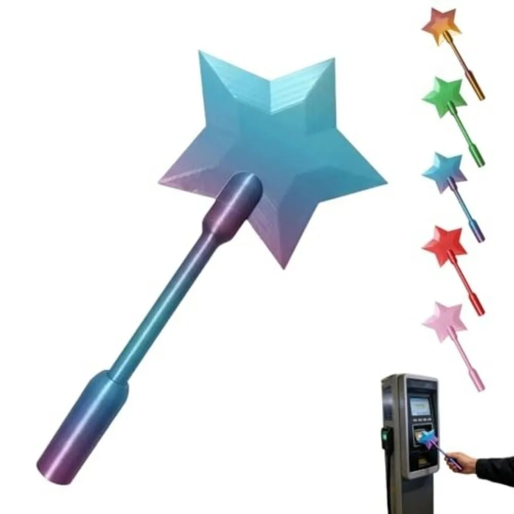 3D Printed Star Wand Tap To Pay Star Magic Wand Portable Tap-to-Pay Credit Card Credit Card Holder Wand Credit Card Payment Wand