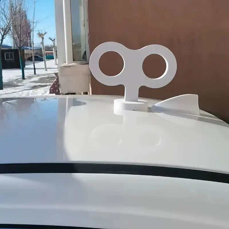 1pc Cute Wind Up Car Decoration Electric Car Wind Up Decoration Car Exterior Wind Up Decoration