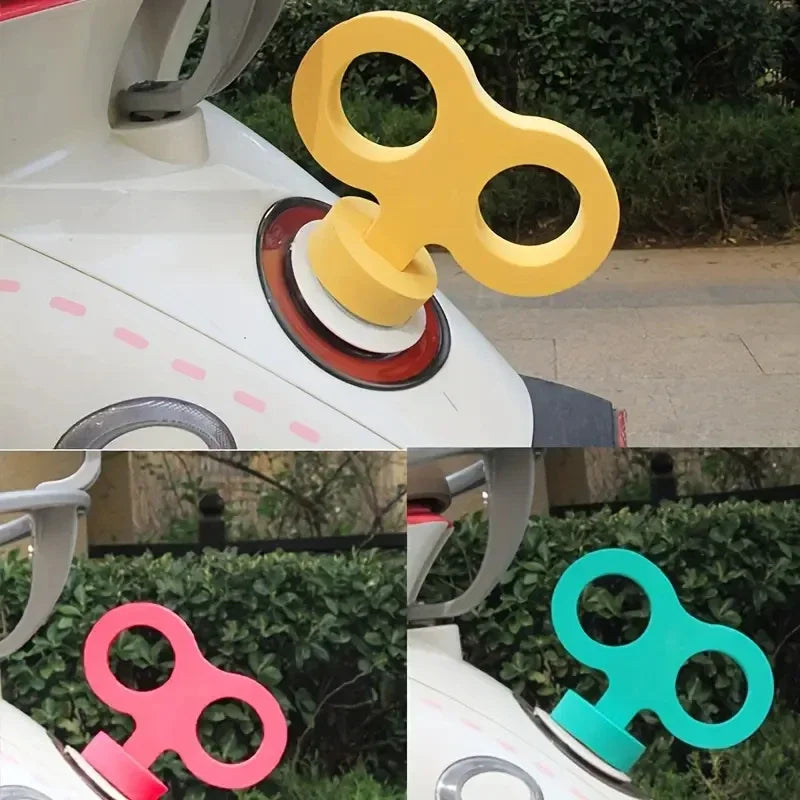 1pc Cute Wind Up Car Decoration Electric Car Wind Up Decoration Car Exterior Wind Up Decoration