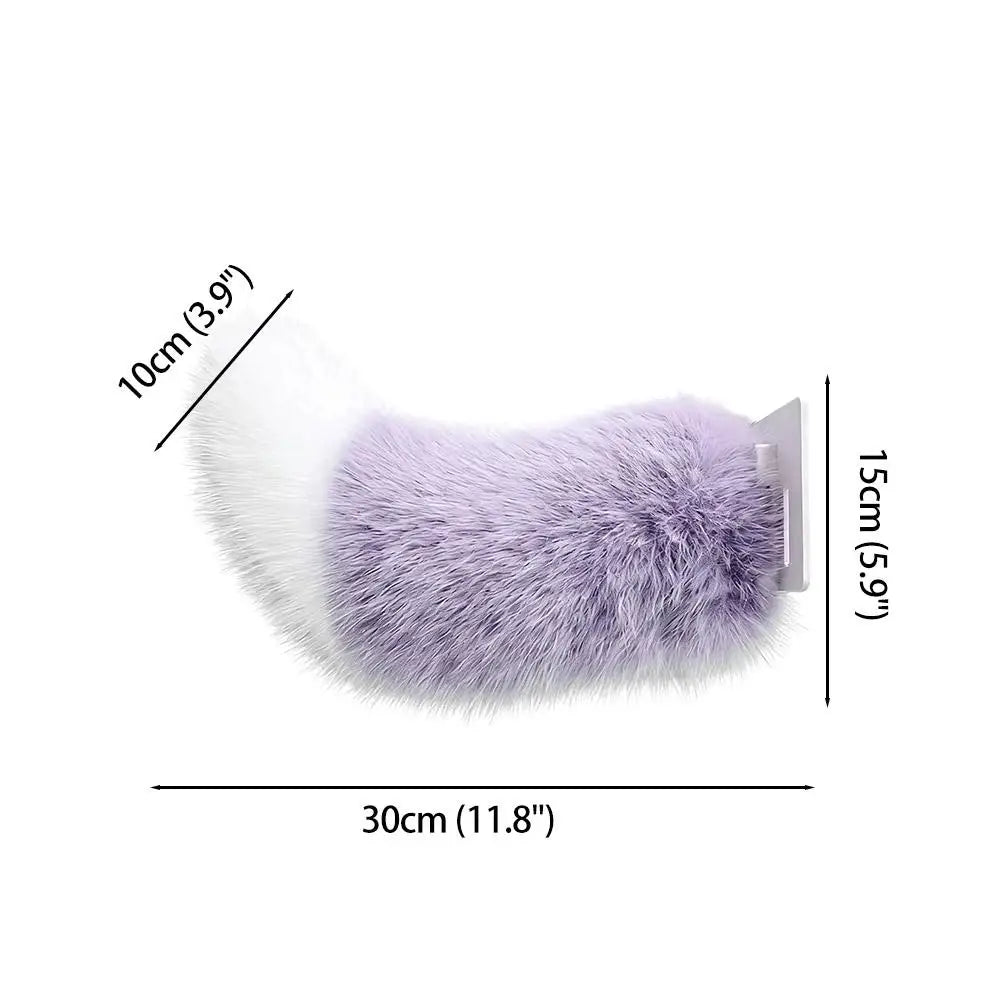 Sound-Activated Electric Plush Tail with Remote Control Moving  Swinging Decorative Tail for Car Interior Auto Accessories