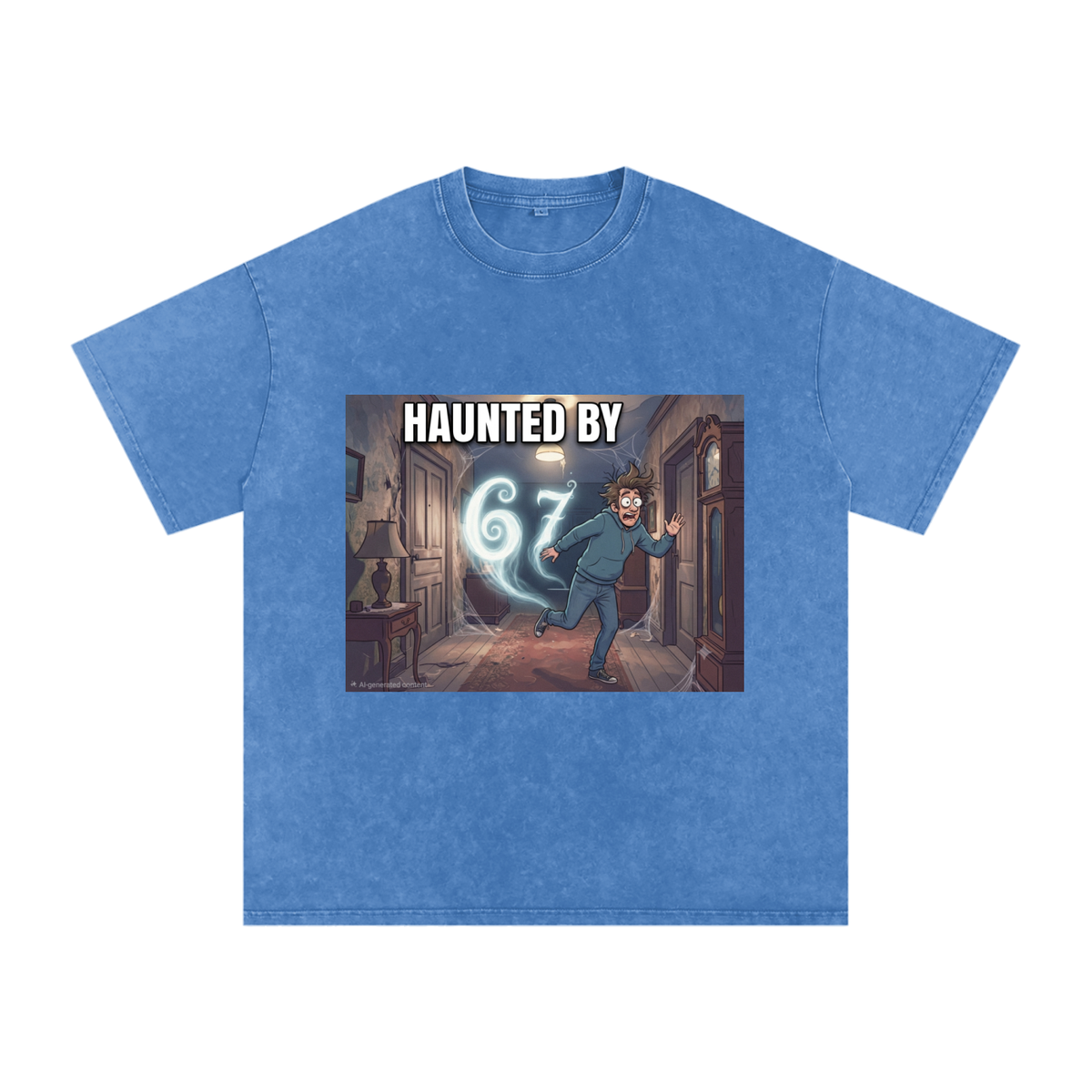 Snow Washed Oversized Cotton T-Shirt | HAUNTED BY 6 7
